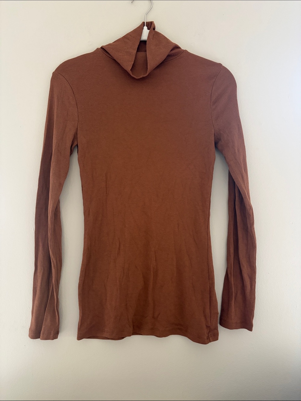 a new day Brown Long-Sleeve Turtleneck Top S